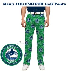 New 34x34 LoudMouth Vancouver Canucks Men's Golf Pants